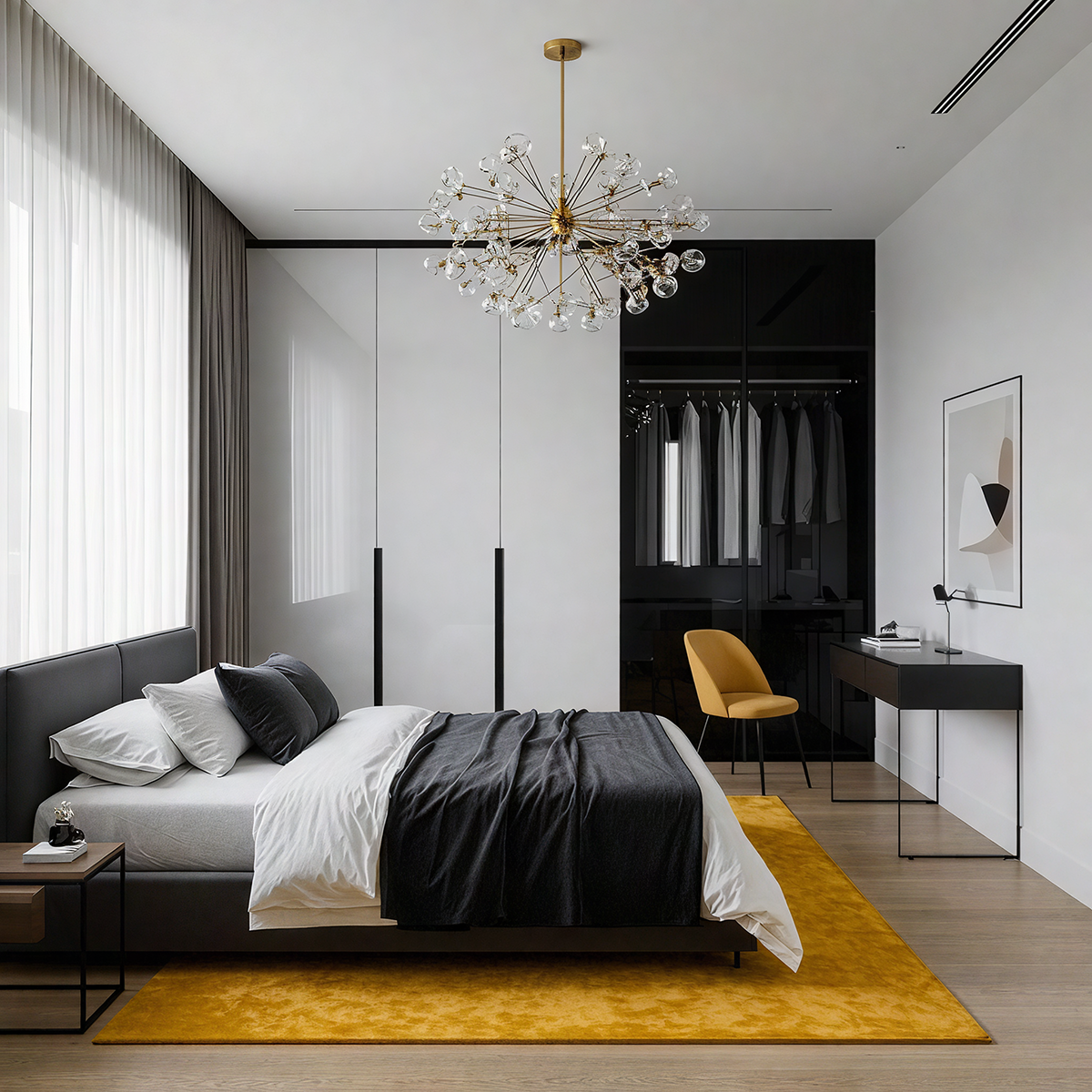 спальня в стиле минимализм