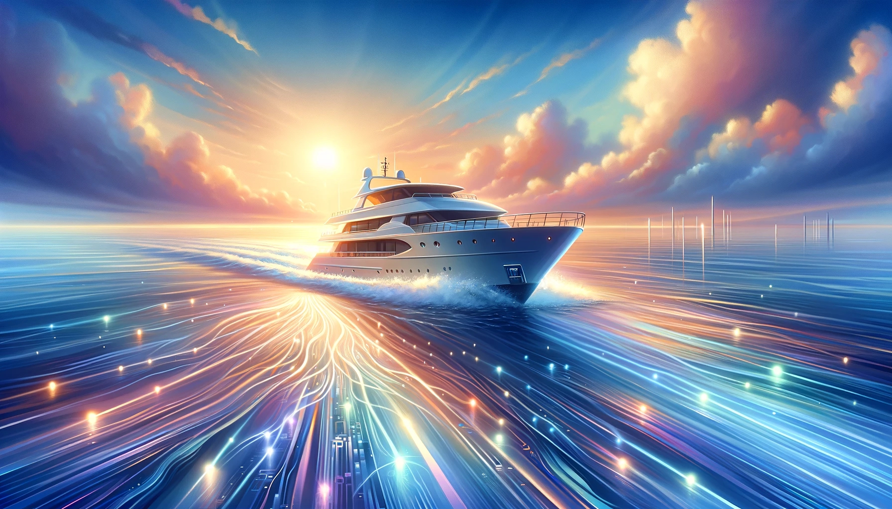 DALL·E 2024-02-28 12.42.59 - An idyllic scene of a luxury yacht 