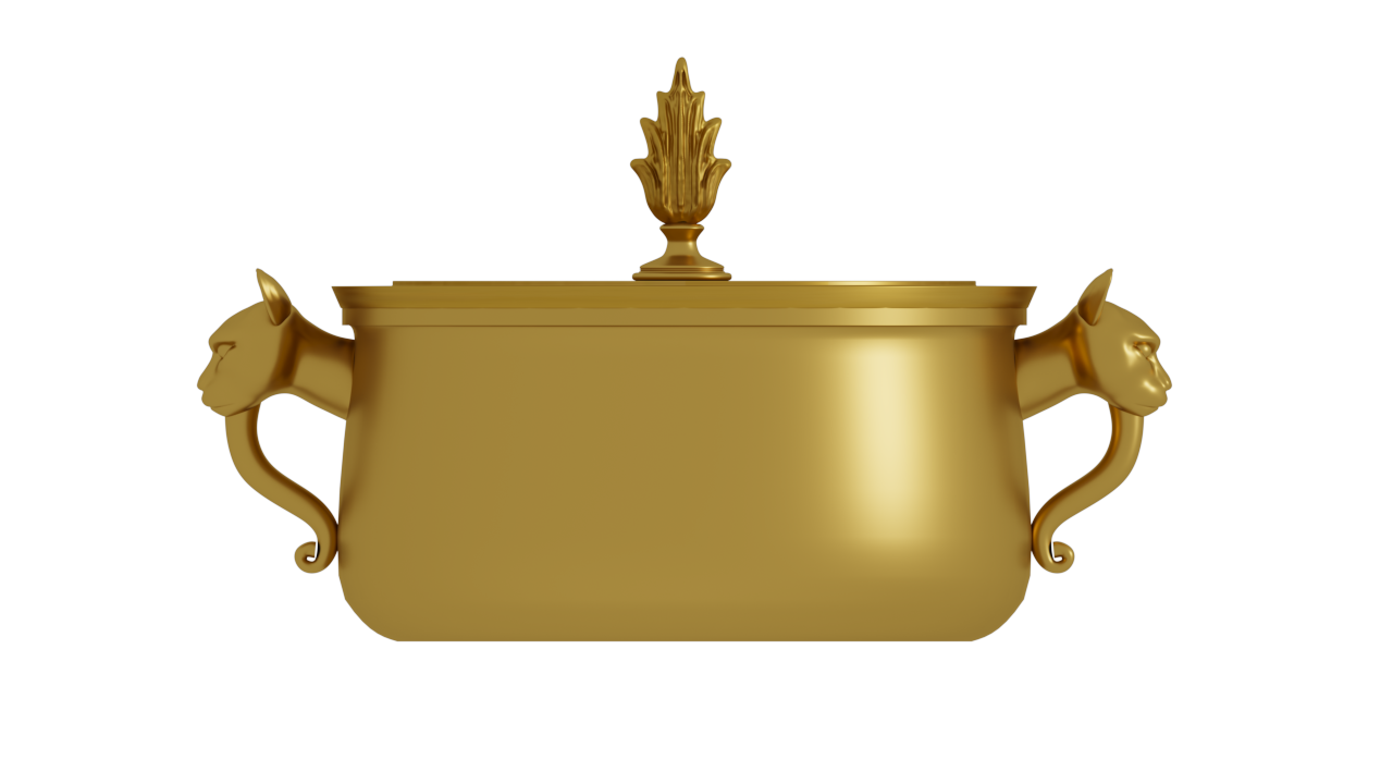 Pan with lid and two handles