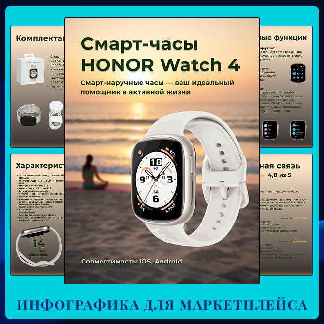 Дизайн воронка карточки товара.Инфографика