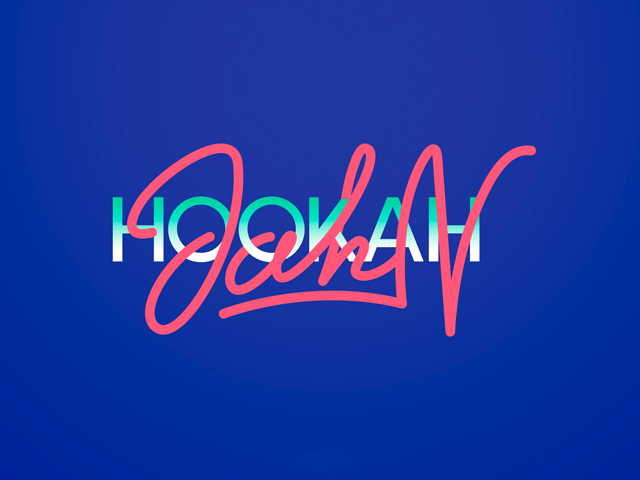 Разработка логотипа для кальянной шоу рума Hookah JahN
