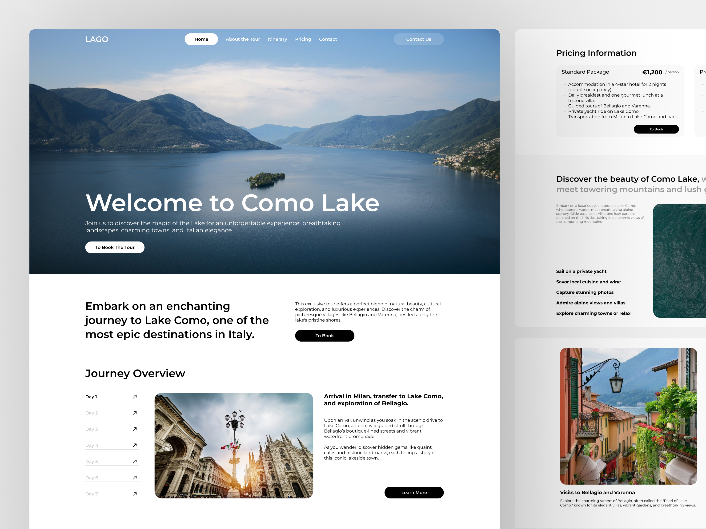 Como Lake Landing Page
