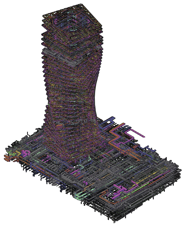 Сводный план в 3D. Москва-Сити Эволюция