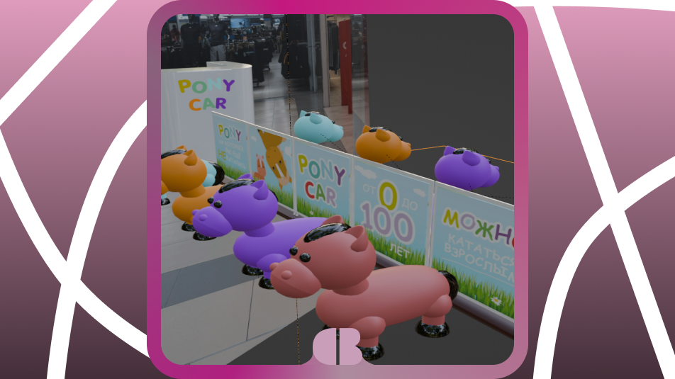 🛍️ 3D-визуализация торговой точки в интерьере ТЦ 🧱