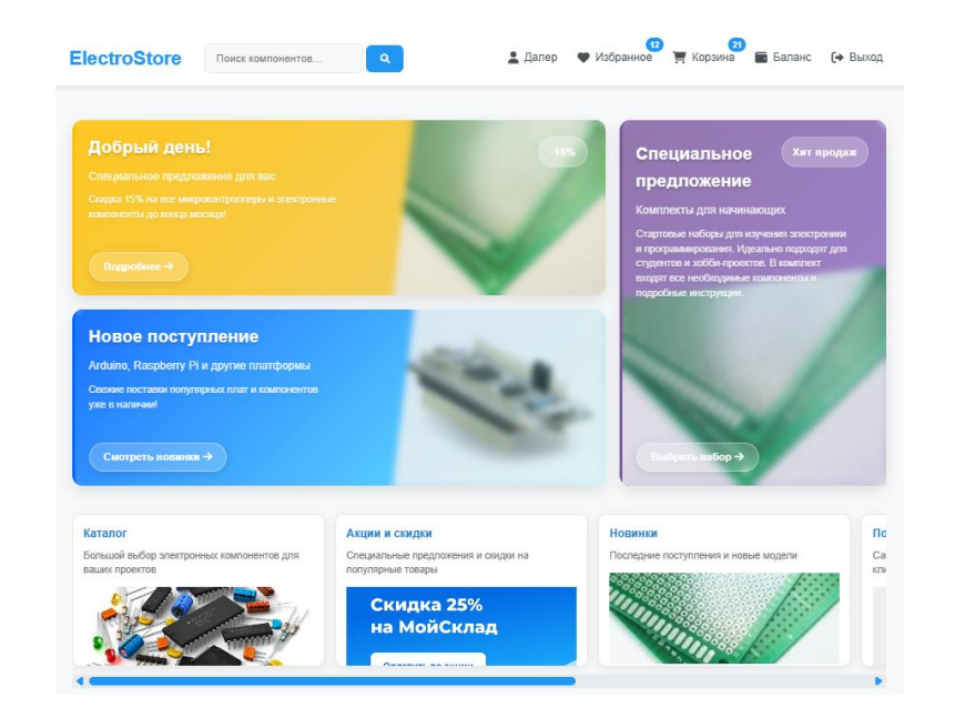 Интернет–магазина электронных компонентов