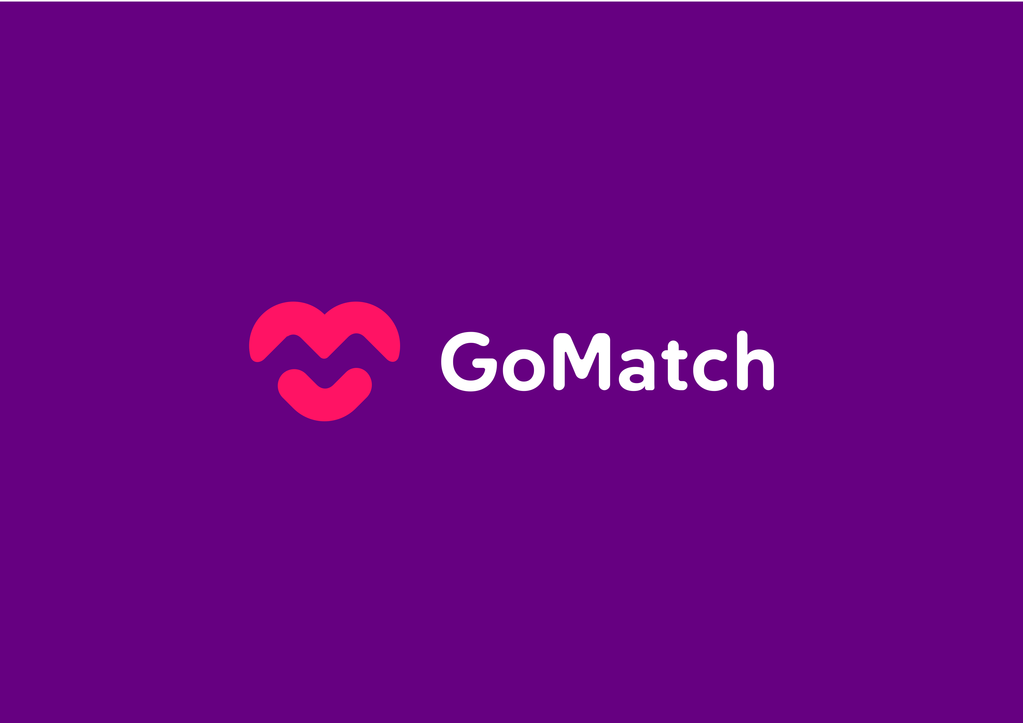 Логотип GoMatch приложения для знакомств (стартап)