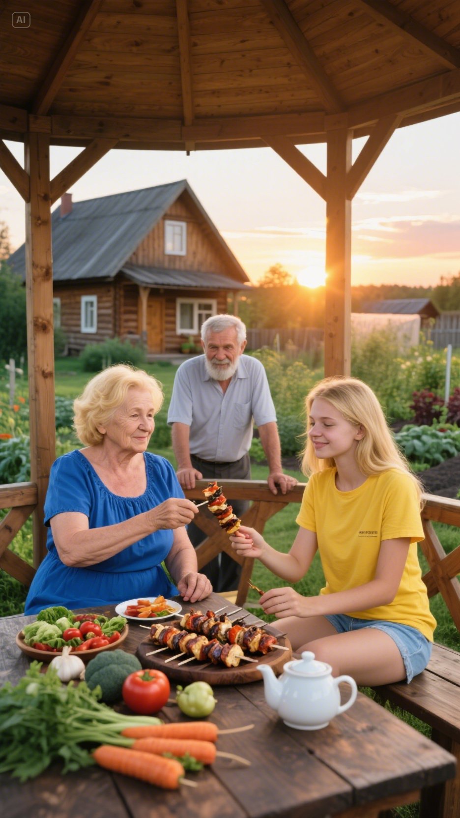 jimeng-2025-06-04-770-A 60-year-old blond woman in a blue dress,