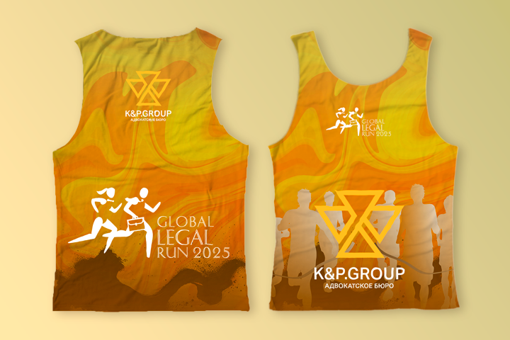 Дизайн принта футболок для забега Global legal run