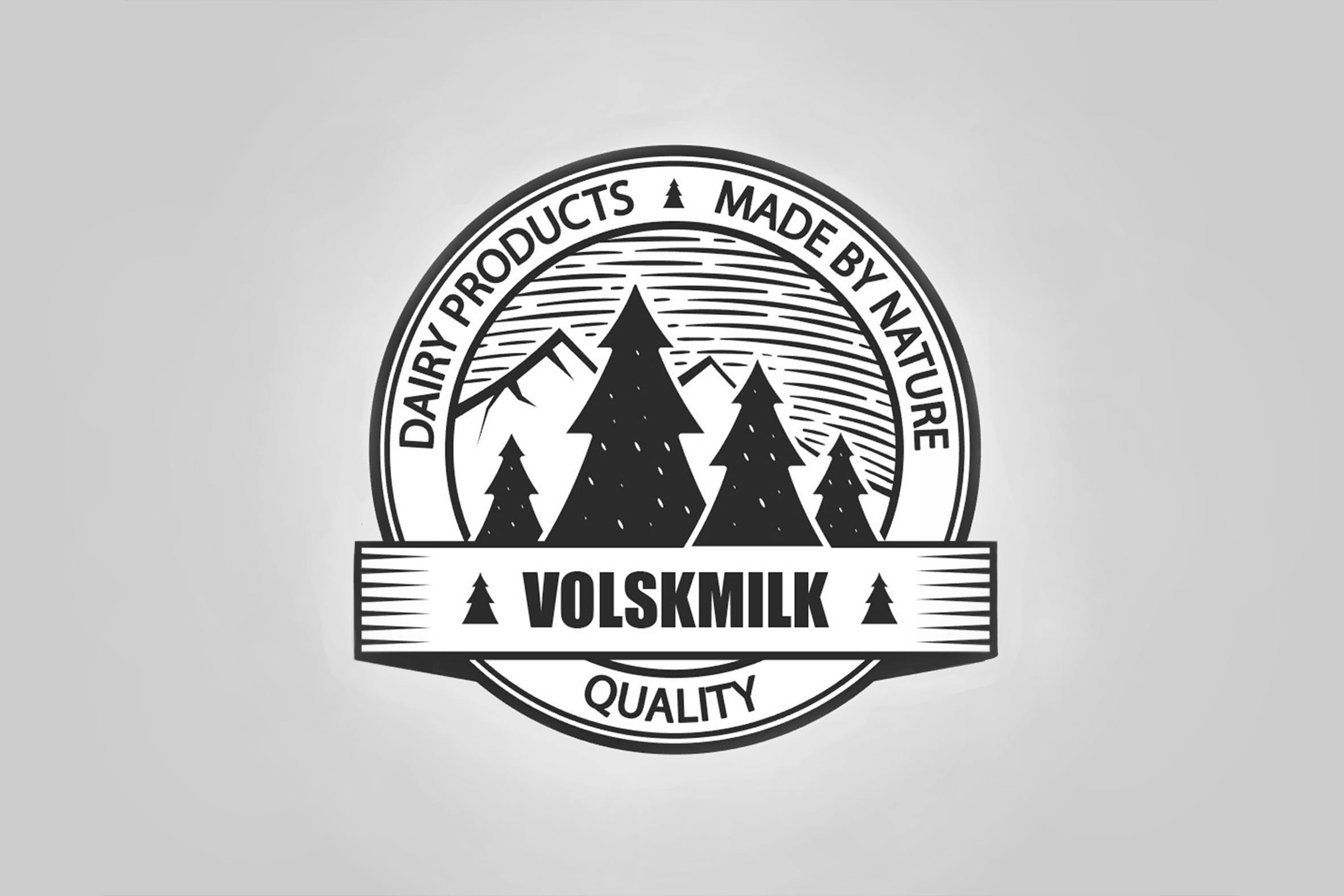 Разработка логотипа для производства кисломолочных продуктов