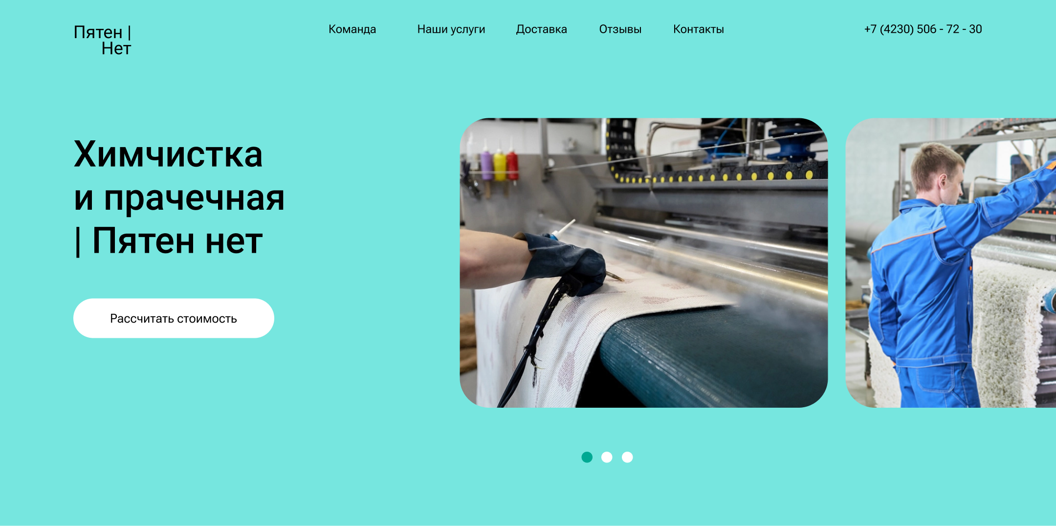 Лендинг "Пятен нет"