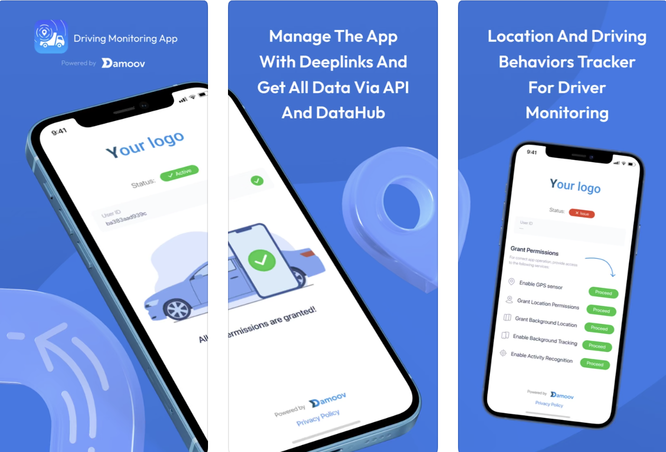 Приложение-конструктор для Страховых компаний, служб доставки, такси, каршеринга на ReactNative