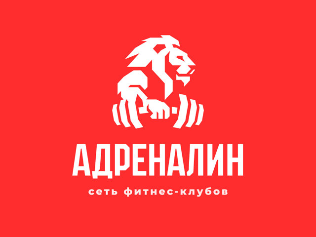 Разработка логотипа для сети фитнес-клубов Адреналин