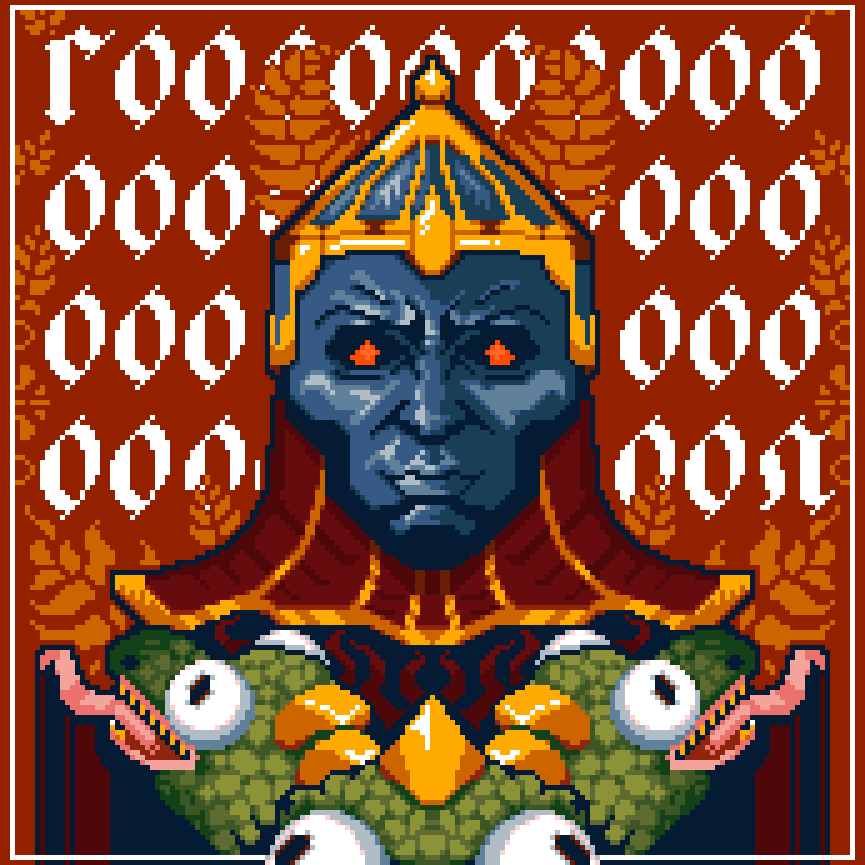 Pixel-art открытка по мотивам игры Русы против Ящеров 2