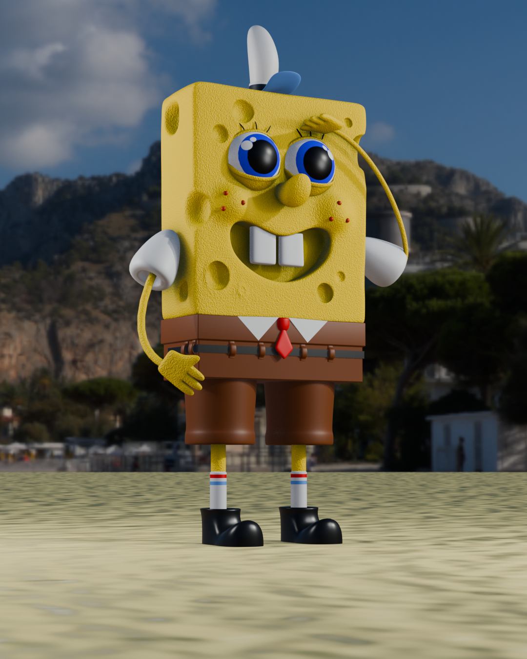 SpongeBob 3D Model — учебная работа