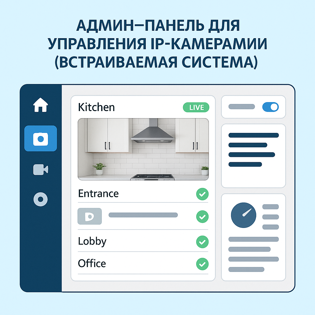 Админ-панель для управления IP-камерами (встраиваемая система)