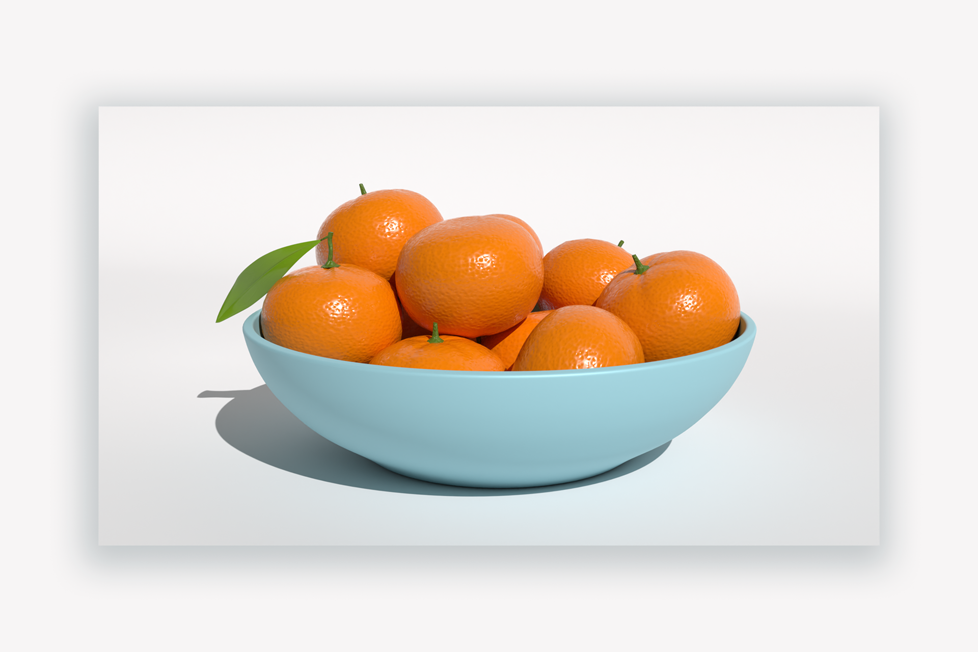 3D миска с мандаринами