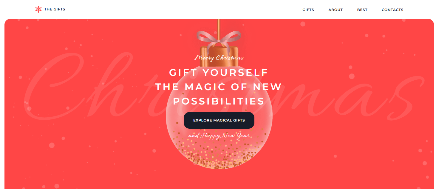 Сайт для магазина "Christmas shop"