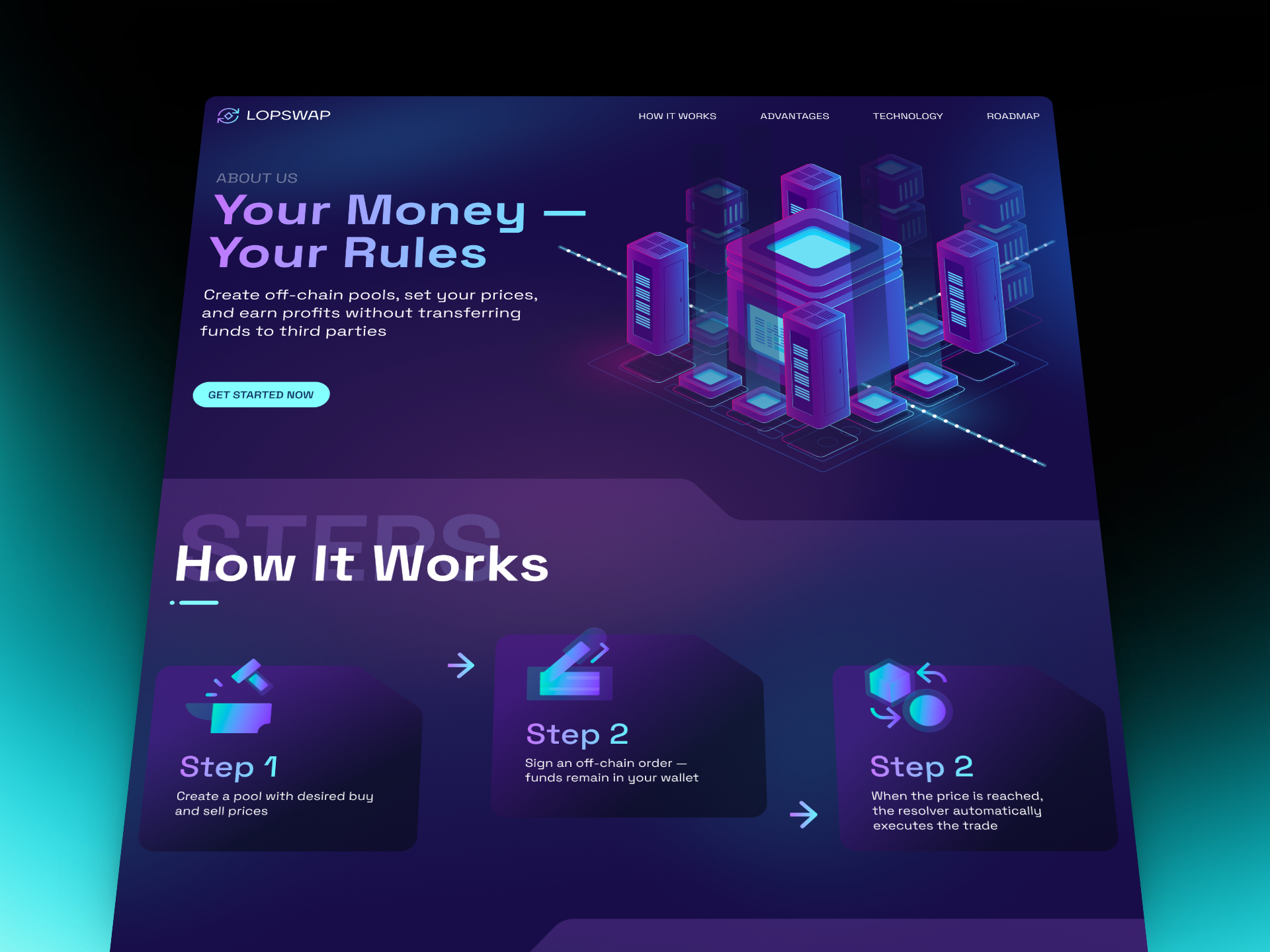 Лендиг для off-chain pools платформы