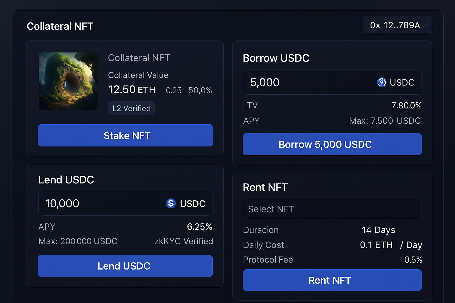кроссчейн DeFi-платформа для залога и аренды NFT с zkKYC, ERC-4337 и MEV-устойчивым батч-клирингом.