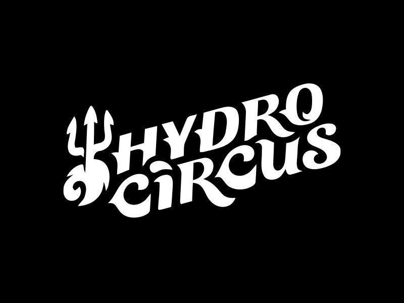 Логотип HydroCircus — энергия воды и шоу в одном знаке