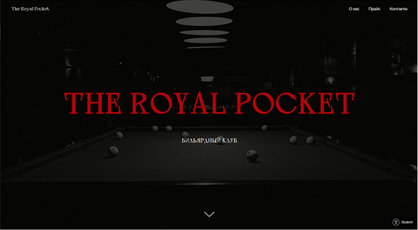 Бильярдный клуб - Лендинг