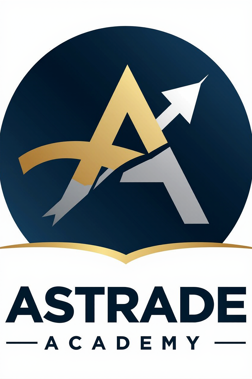 Логотип для Astrade: бренд для школы финансов и трейдинга