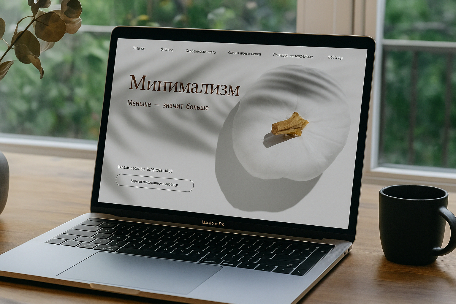 Лендинг в стиле минимализм
