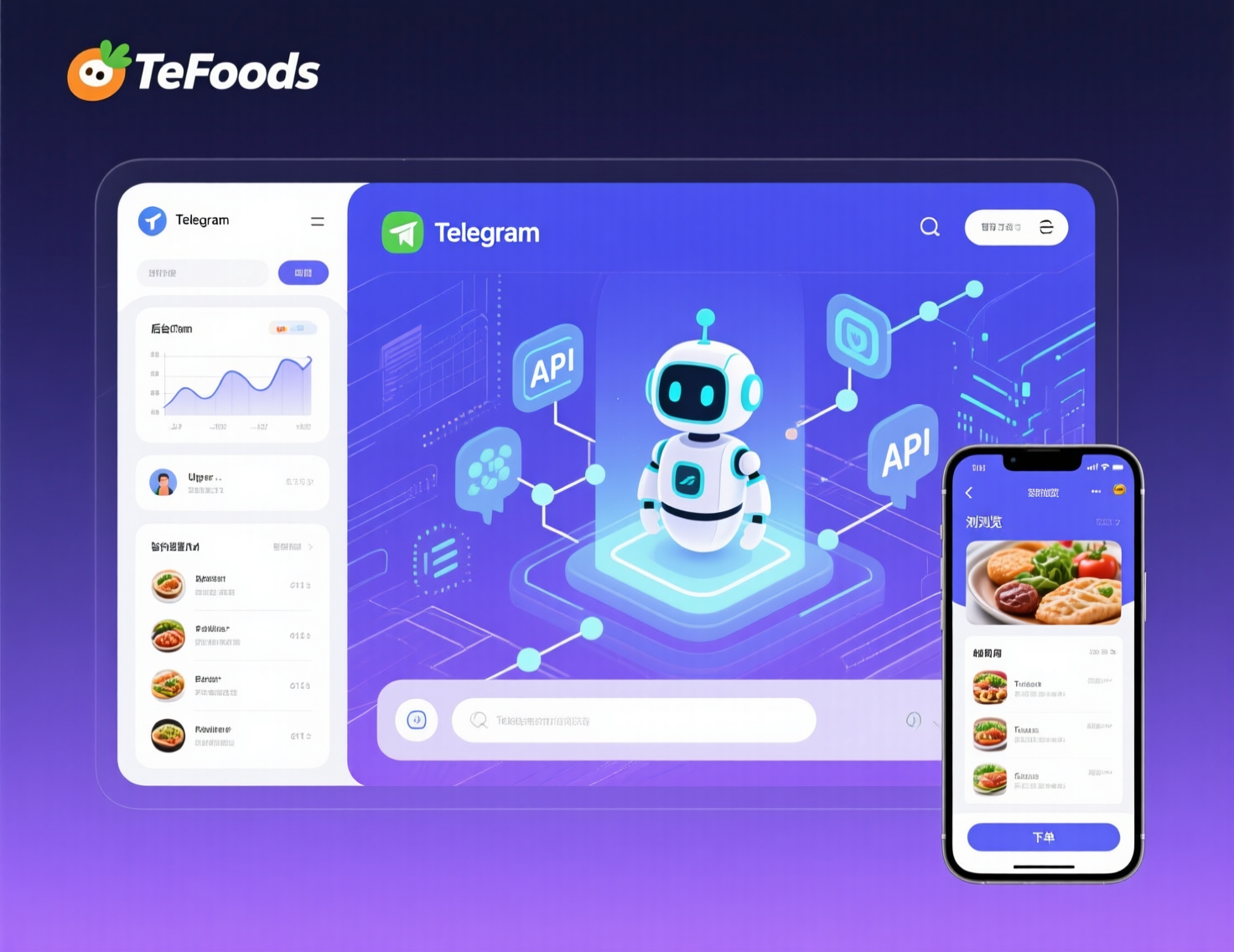 TeleFoods — система заказа еды через Telegram-бот с админ-панелью