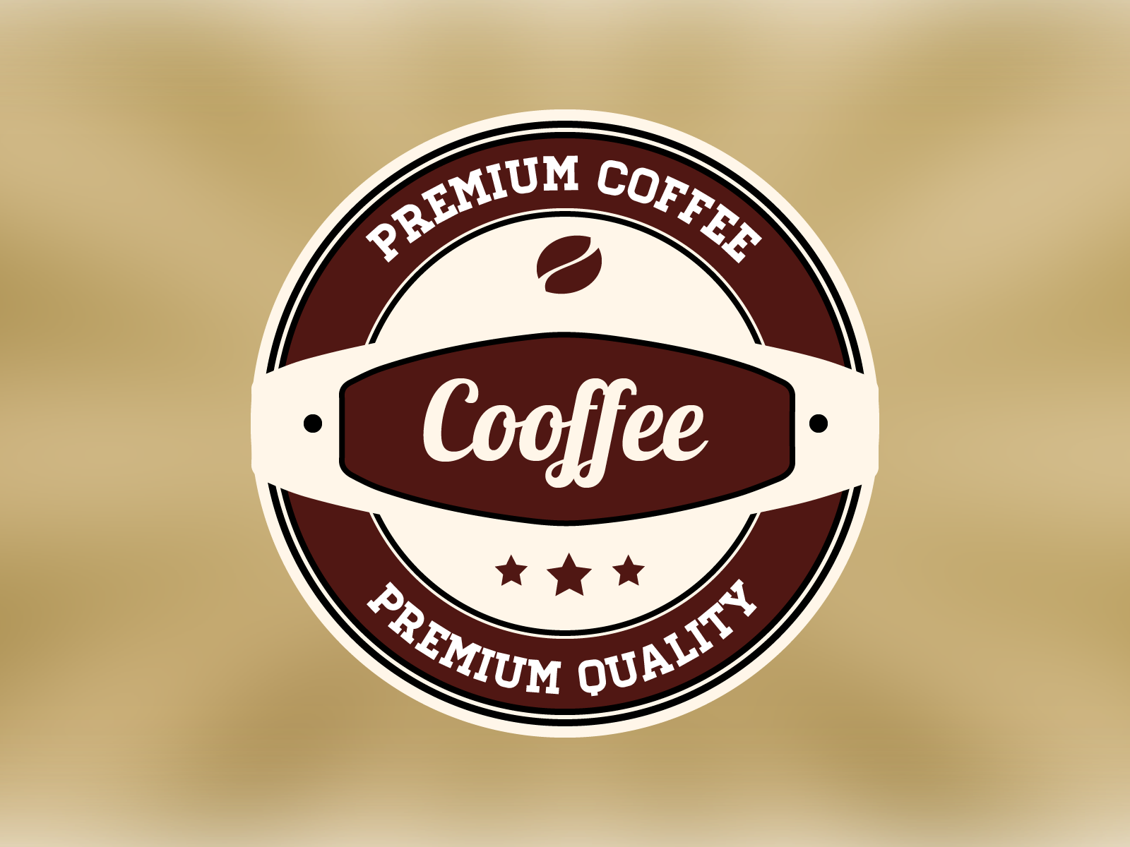 Cofee Cafe Badge Логотип в стиле Ретро