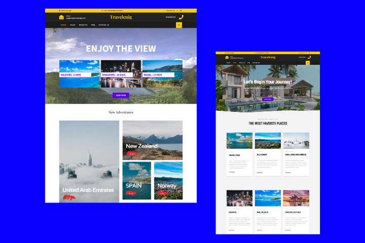 Сайт туристического агентства на WordPress