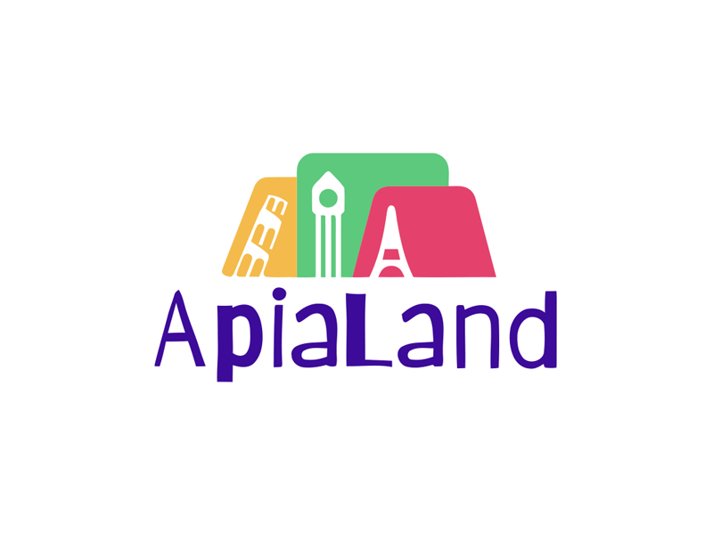 Логотип для ApiaLand | Детский лингвоцентр
