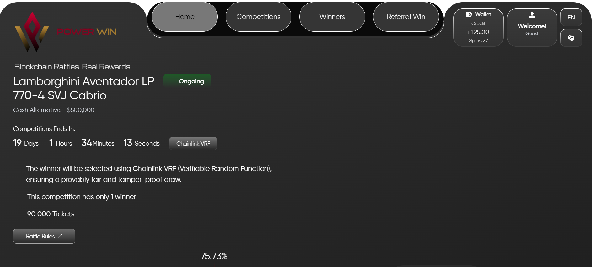 PowerWin — Крипто-платформа для розыгрышей и мгновенных выигрышей