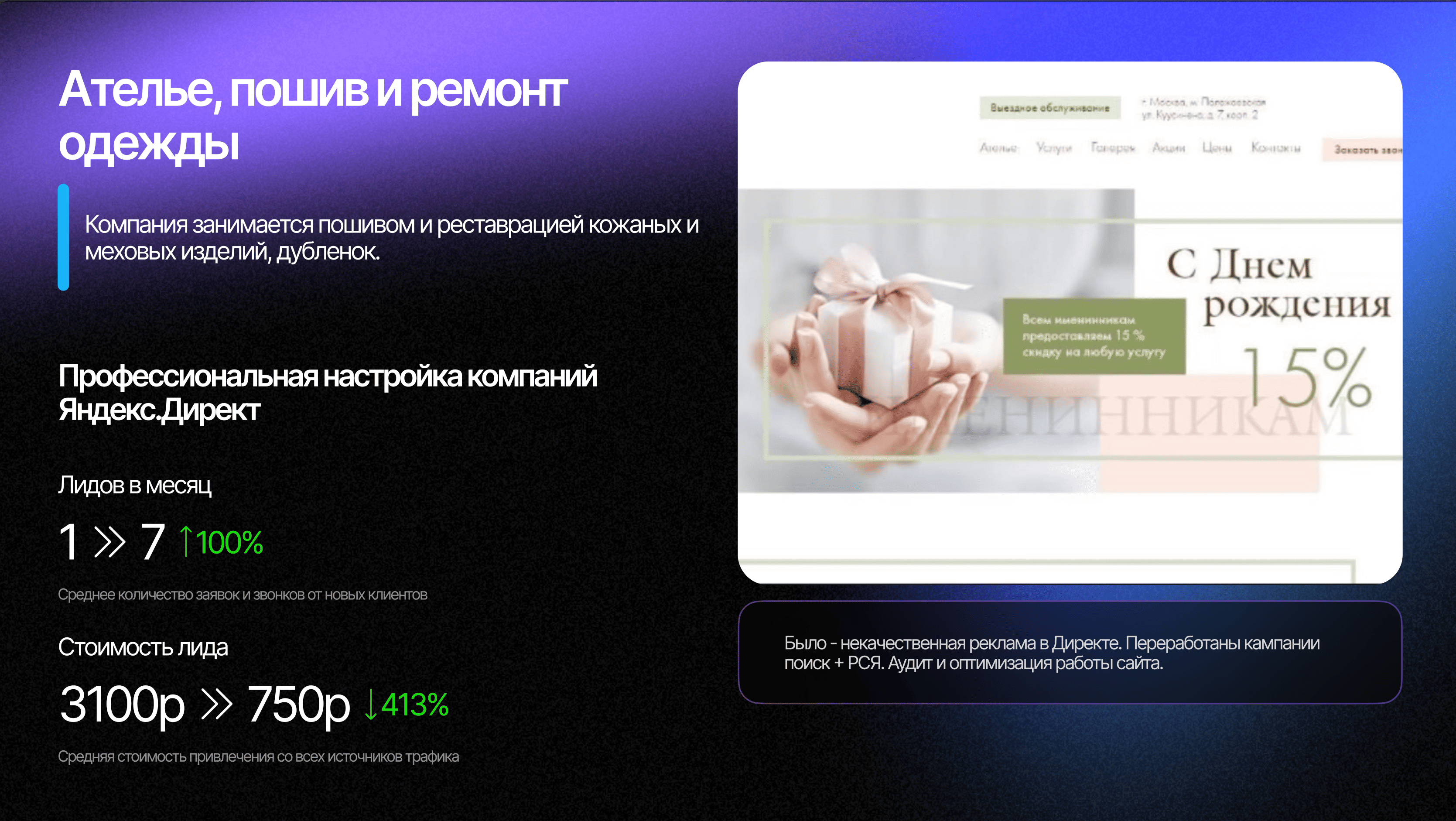 Настройка Яндекс.Директ Ирбис Студио