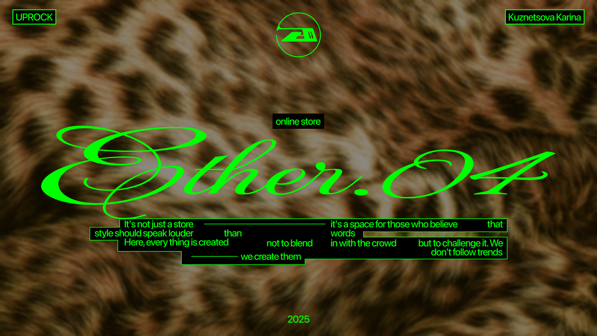 Интернет магазин для бренда street wear одежды Eather.04