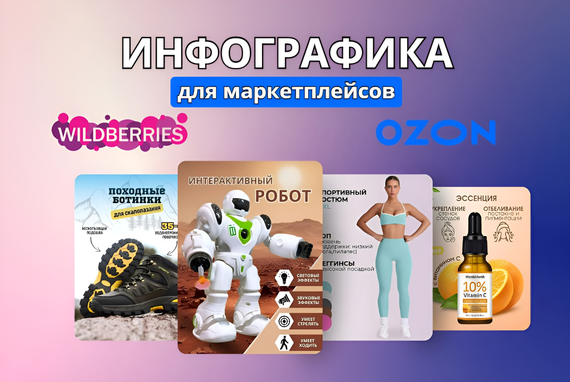 Профессиональная инфографика для маркетплейсов