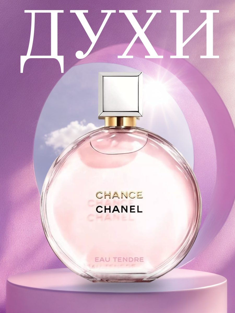 Графический дизайн духов от компании CHANEL.