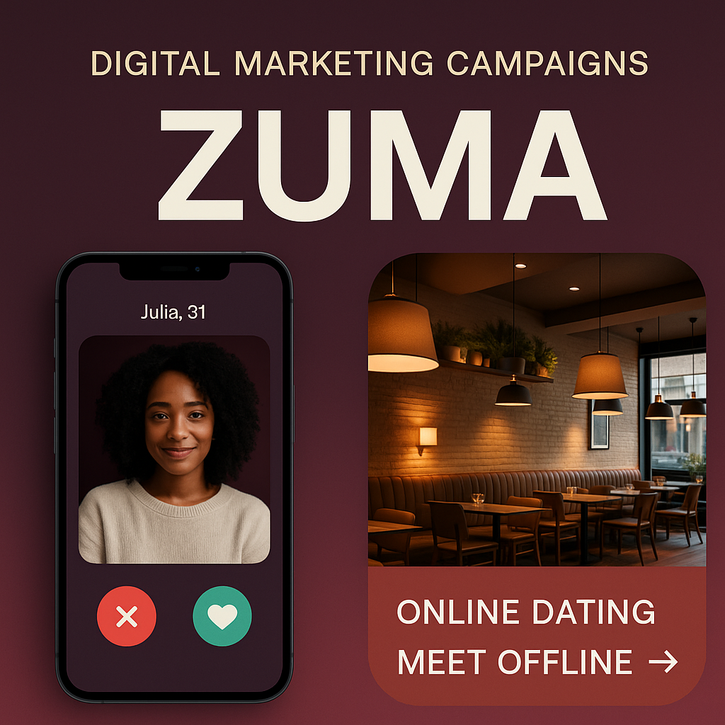 Digital Marketer at Zuma Dating App and Cafe