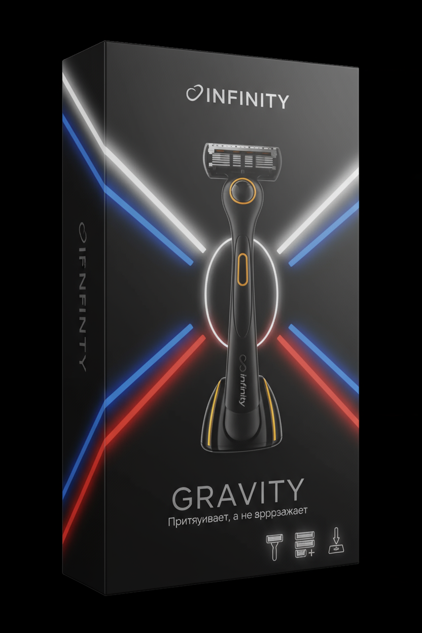 Разработка дизайна макета для упаковки бритвы