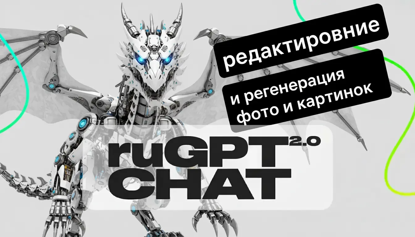 Регенерация и редактирования картинки ( дракона ) с помощью ии ruGPT