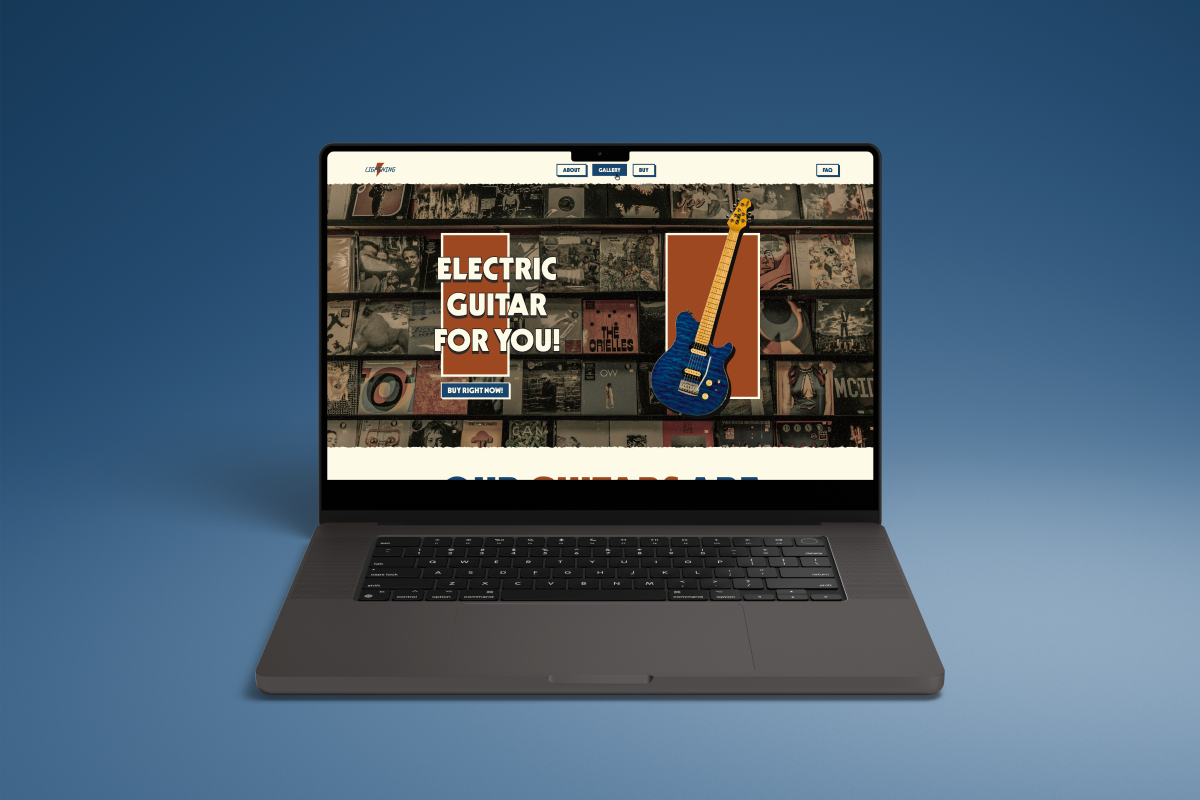 Промо-лендинг для бренда электрогитар Sterling