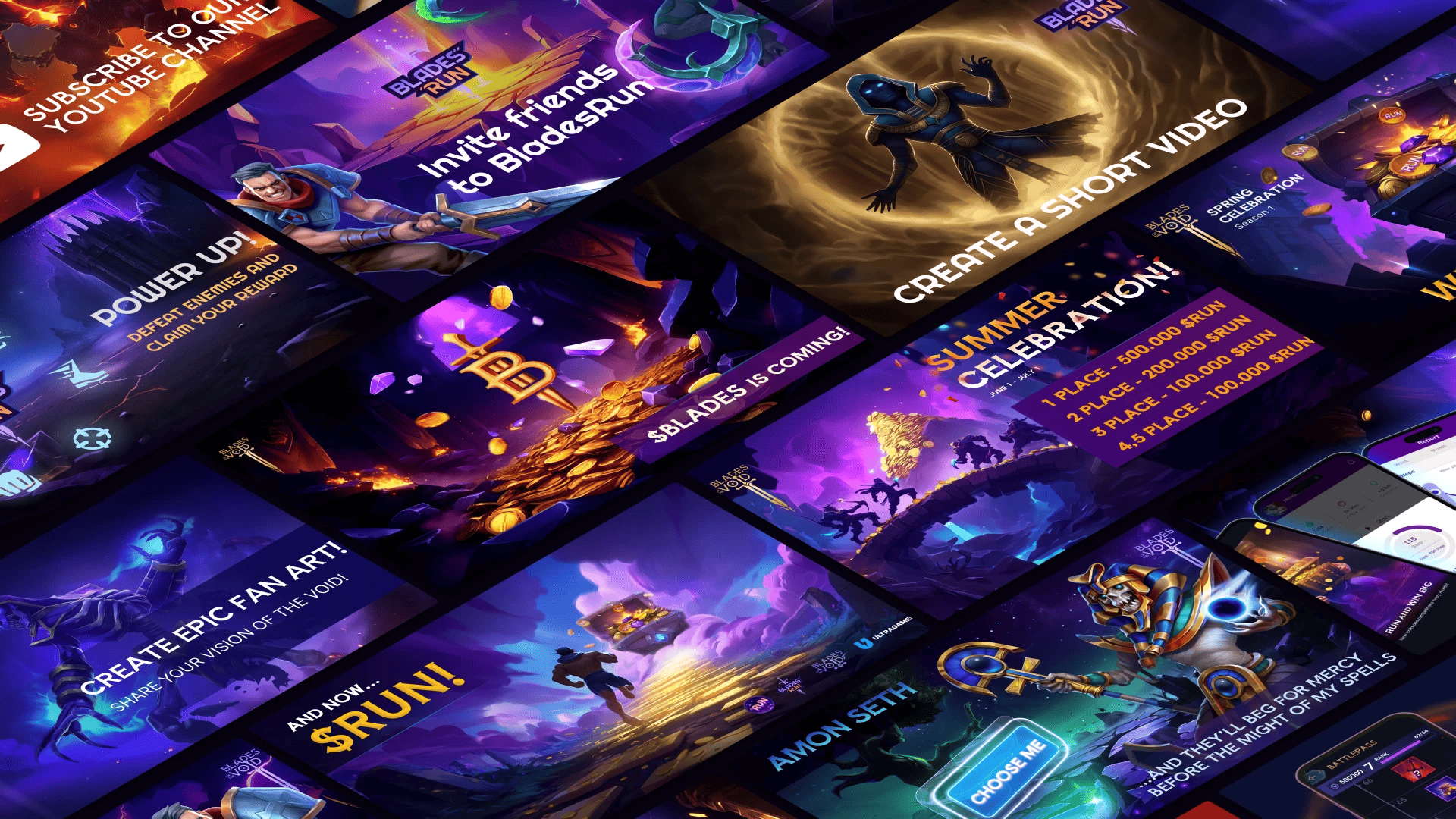 Рекламные креативы для геймдев-проекта