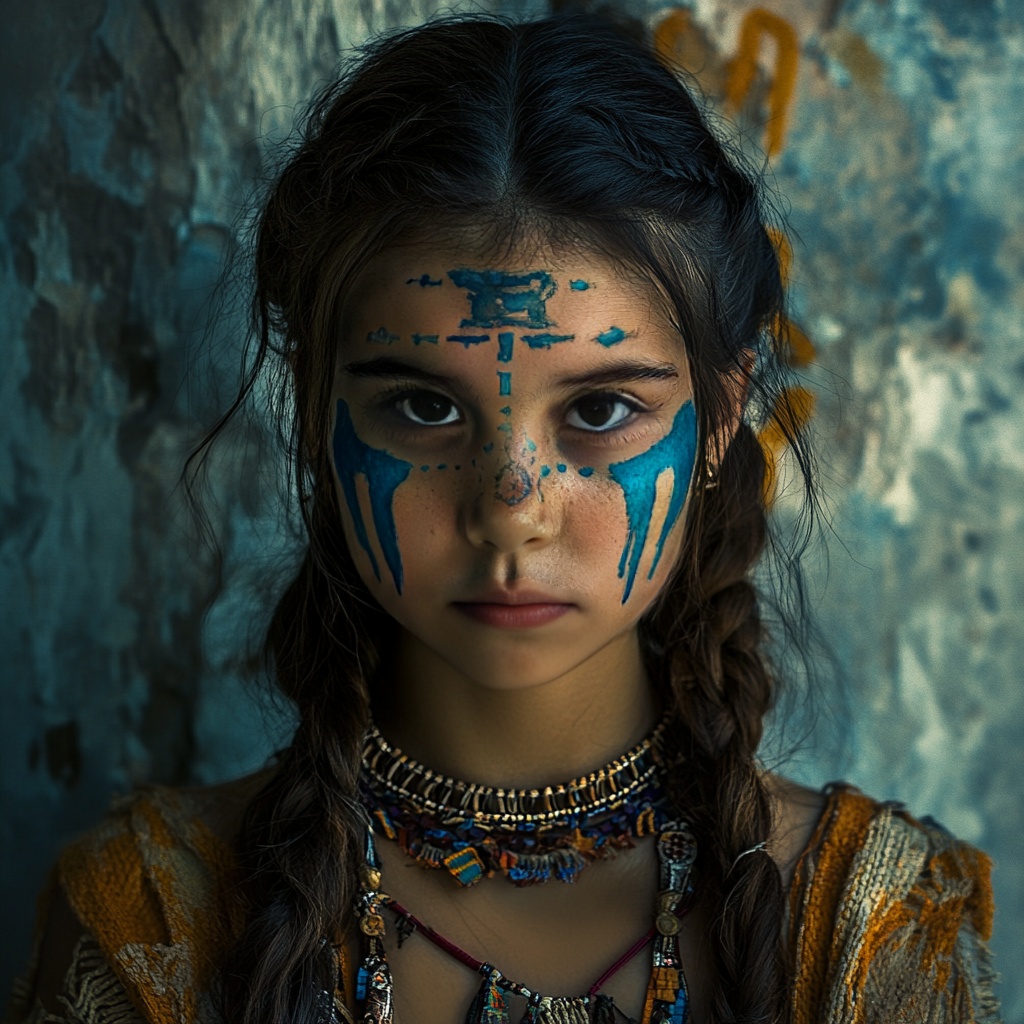 zivmax13_Cinematic.Apocalypto_style_brunette_girl_body_blue_pai_