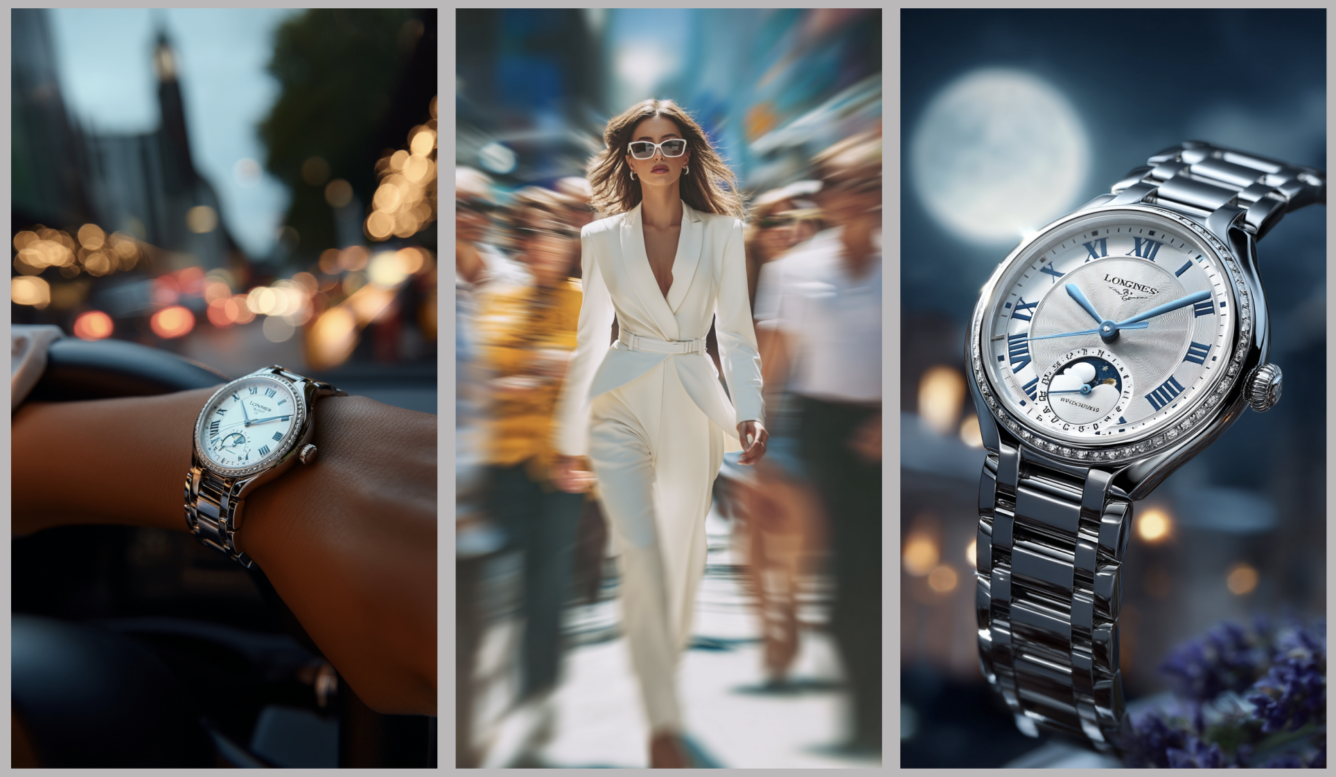 AI-видеоролик для часового салона с акцентом на динамику города и эстетику времени