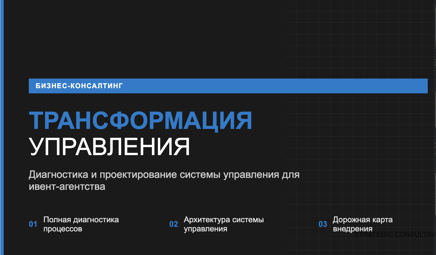 Аудит и проектирование системы управления. Создание «Инструкции к бизнесу»