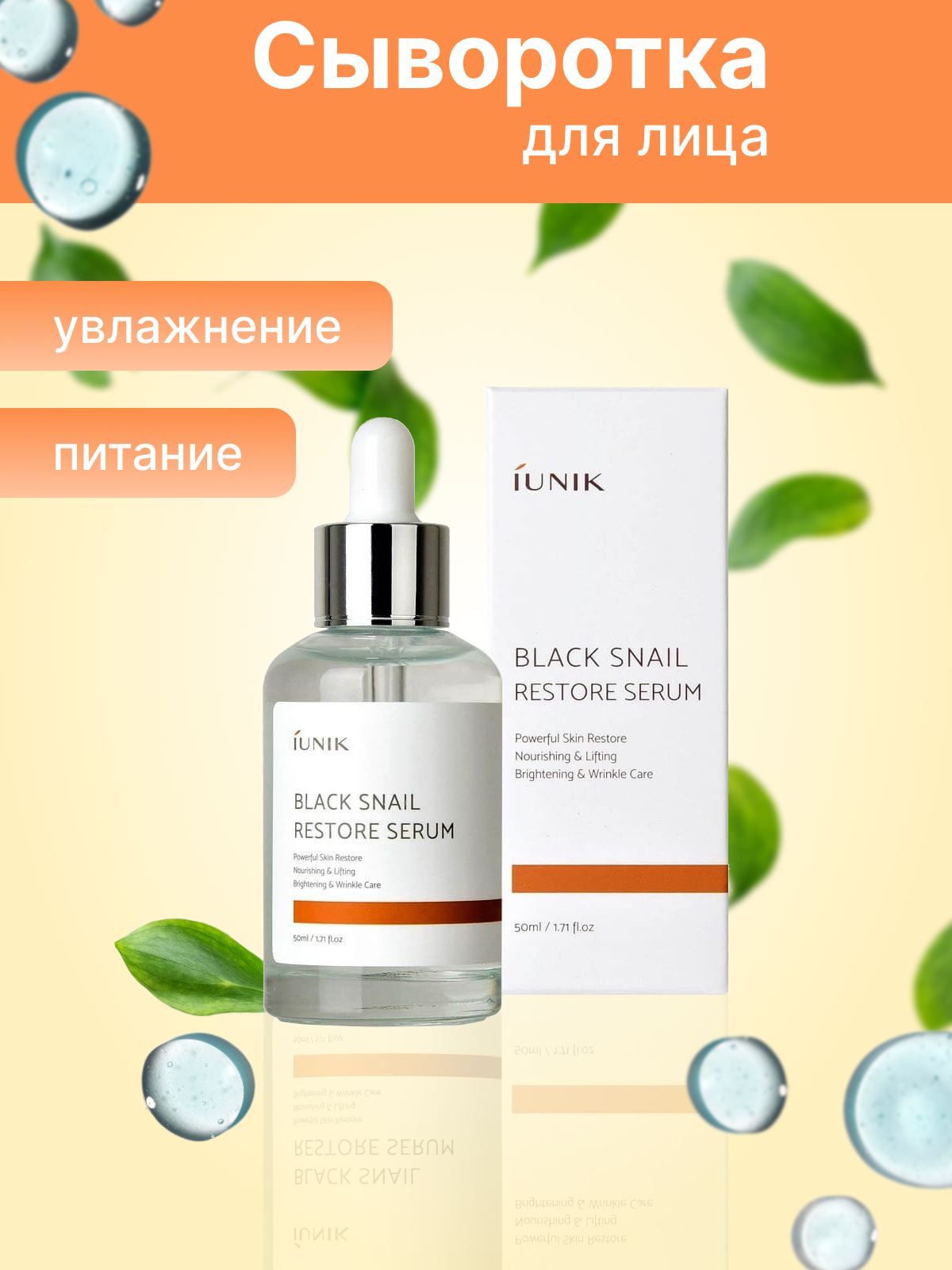 Инфографика для маркетплейса. Сыворотка для лица