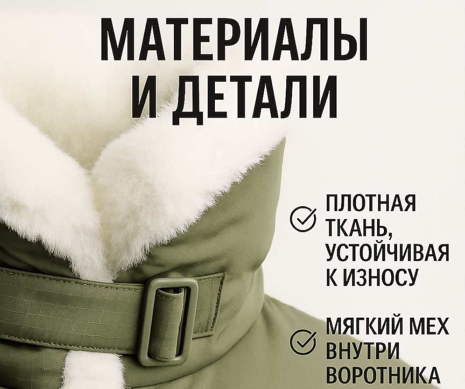 Дизайн карточки пуховика для WB