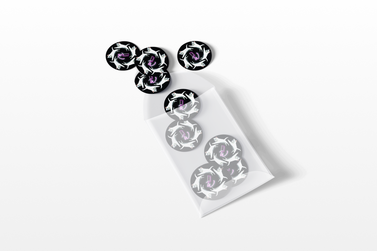 Разработка стикерпака для коктейльного бара Dry&Wet