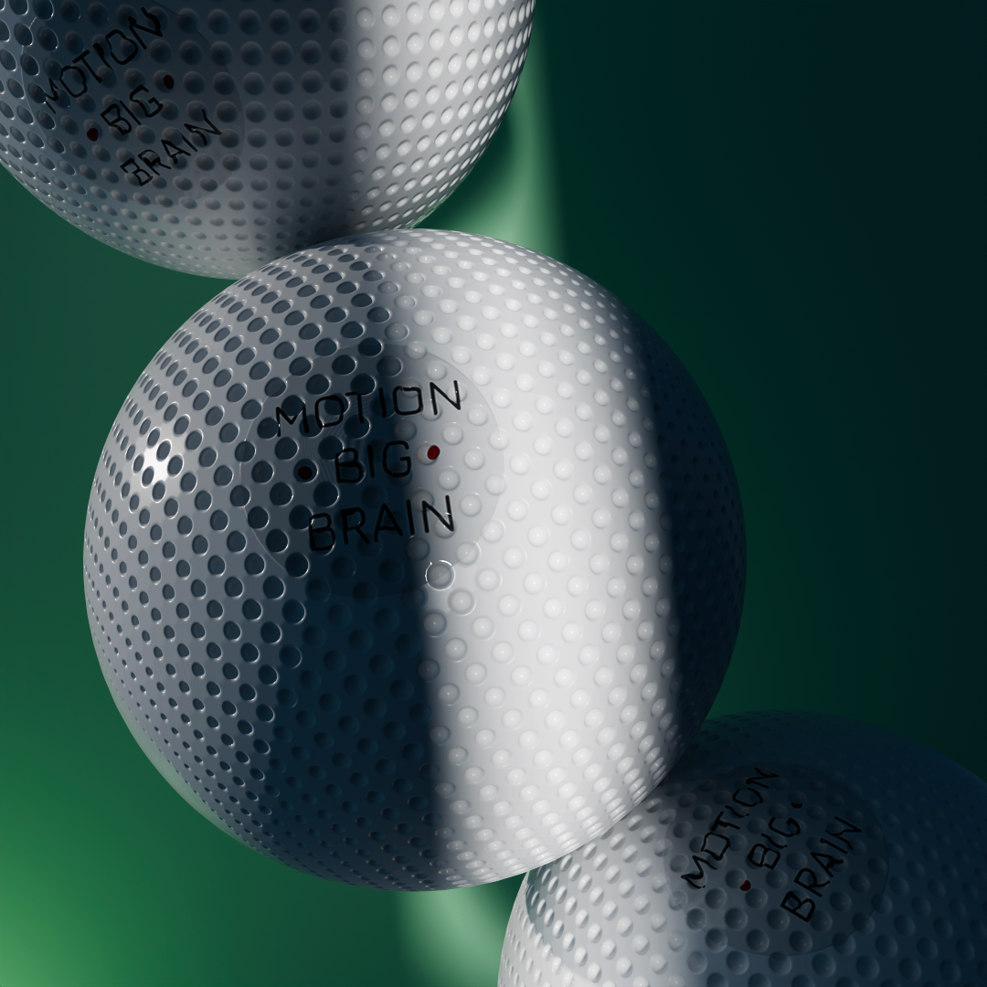 Мяч для игры в гольф (моделирование в Cinema 4D + Redshift)