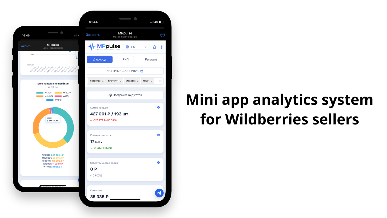Telegram-бот с mini app — Система аналитики для продавцов Wildberries