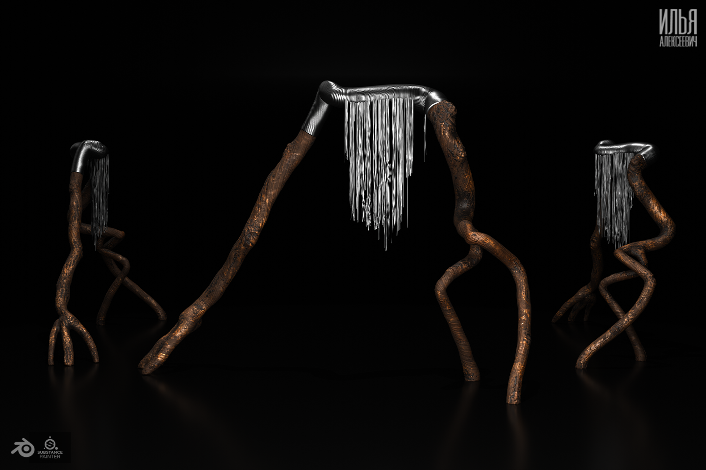 Декоративная коряга 3D
